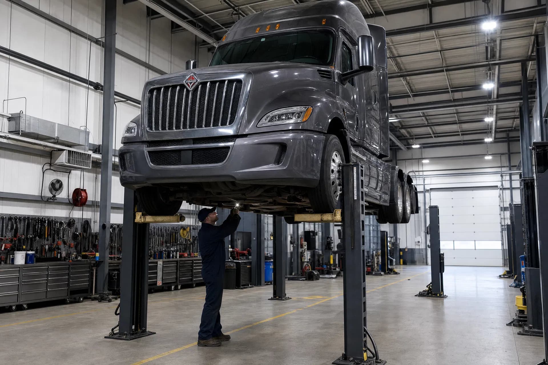 Truck in the Artex service facility